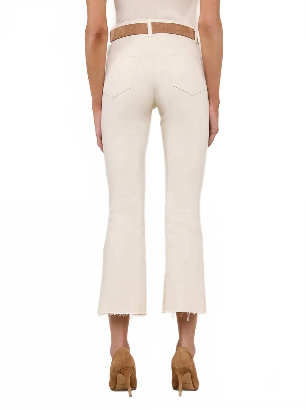 NEW L'AGENCE kendra cropped flare jean in vintage white - Picture 5 of 7